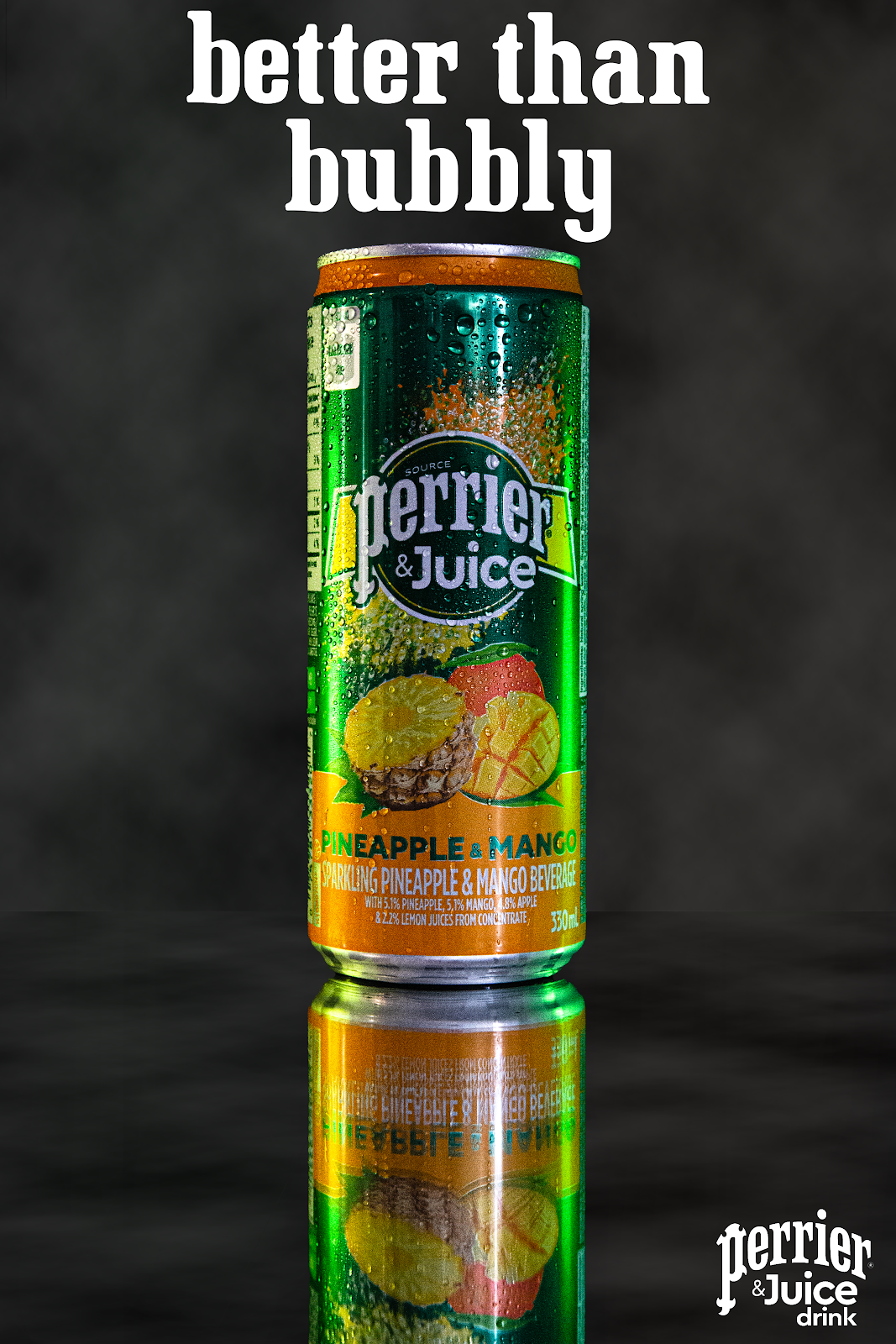 advertisement of perrier sparkling water