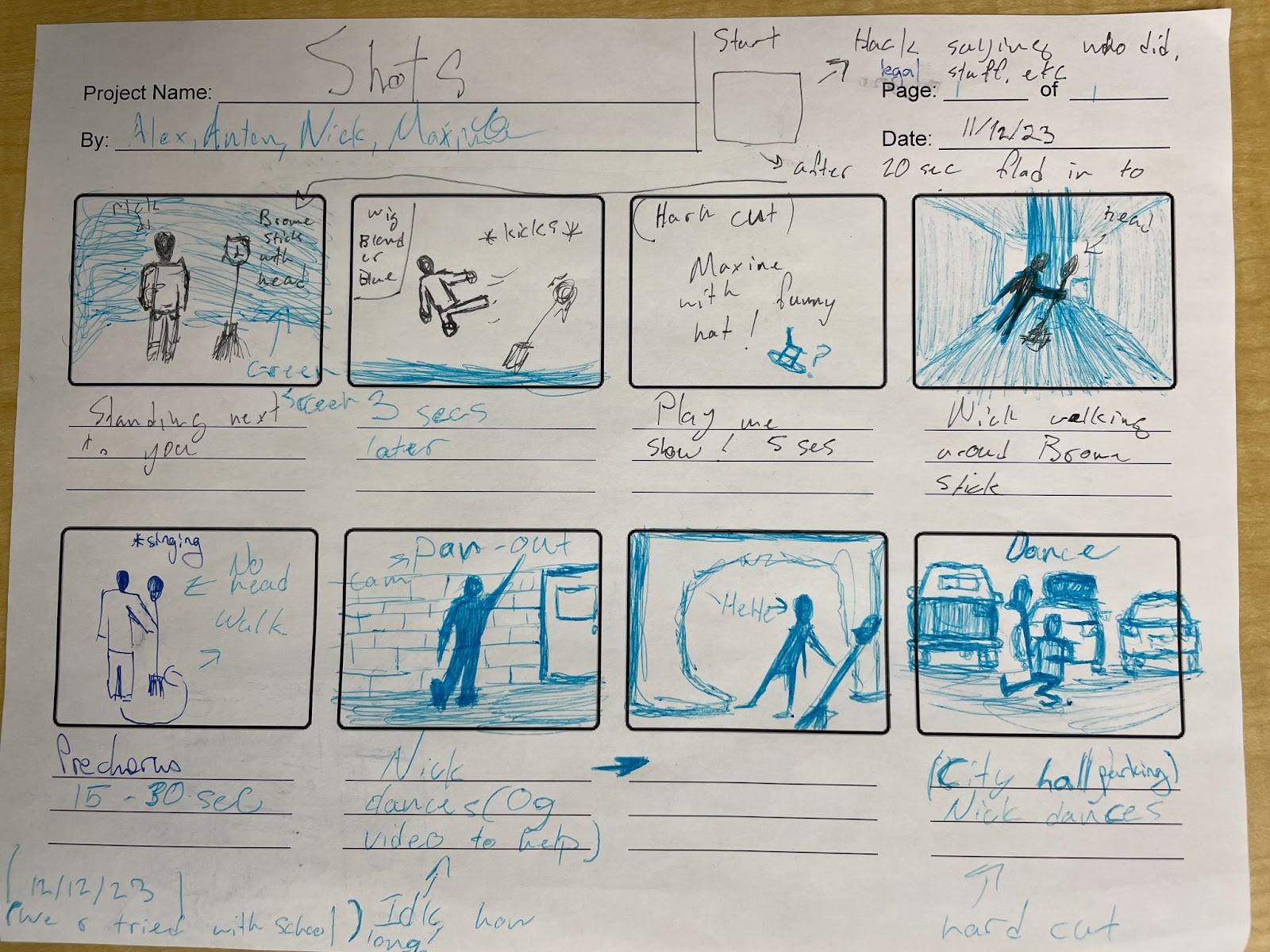 Music Video Storyboard